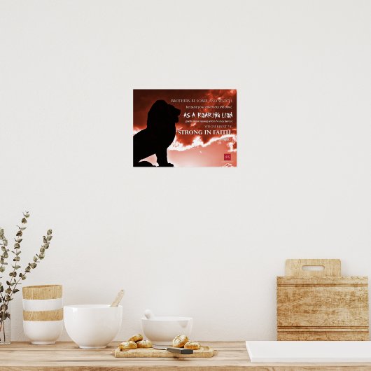 OnePeterFive Lion Poster (Keuken)