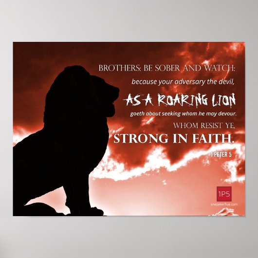 OnePeterFive Lion Poster (Voorkant)