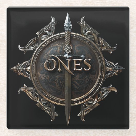 ONEs-badge Glazen Onderzetter (Voorkant)