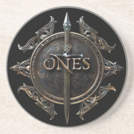 ONEs-badge Zandsteen Onderzetter