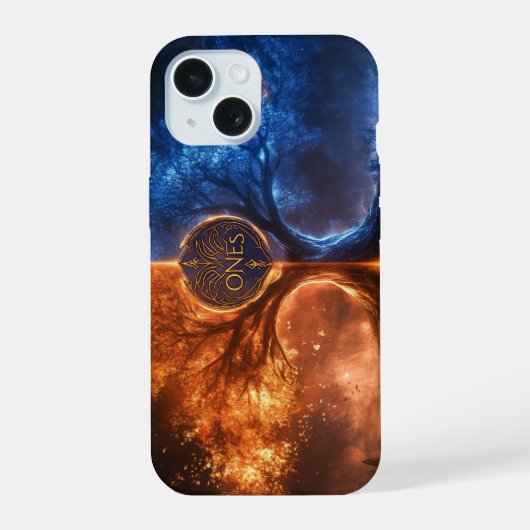 ONEs-structuur iPhone 15 Case (Achterkant)