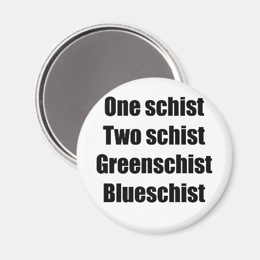 oneschistzwart magneet (Voorkant / Achterkant)