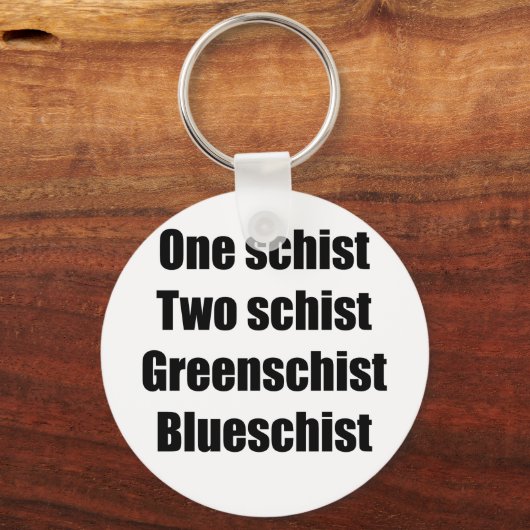 oneschistzwart sleutelhanger (Voorkant)