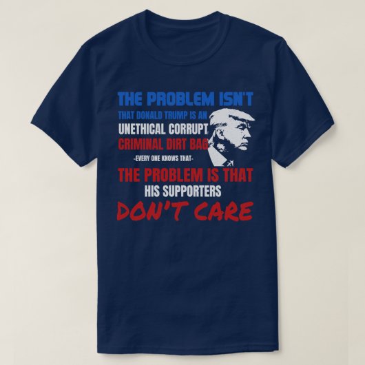 Onethische Corrupte Criminele Dirtbag AntiGift T-shirt (Design voorkant)