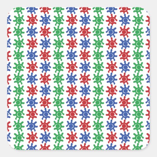 Oneven Abstract Patroon Sticker (Voorkant)