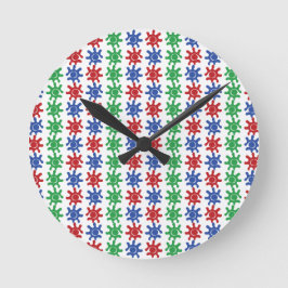 Oneven Abstract Patroonklok Ronde Klok