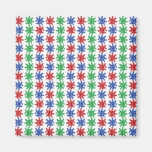 Oneven abstract patroonmagneet magneet (Voorkant)