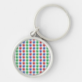 Oneven Abstracte Patroon Sleutelhanger
