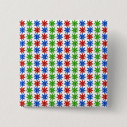 Oneven Abstracte patroonpatroon Button (Voorkant)