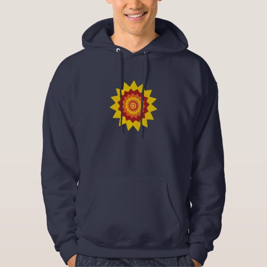 Oneven Bloem Heren Hoodie (Voorkant)