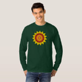 Oneven Bloem Lange Mouwen T-Shirt (Voorkant volledig)