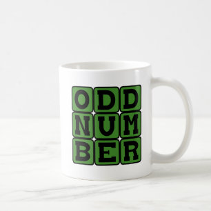 Oneven getal, wiskundige term koffiemok