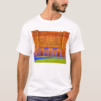 oneven kleur van het treinstation t-shirt