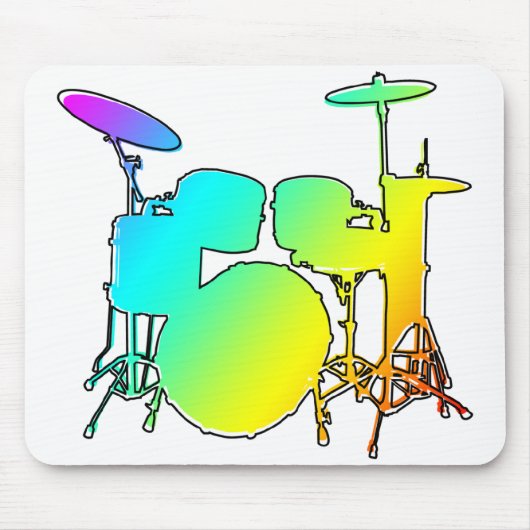 oneven Rex-trommels Muismat (Voorkant)