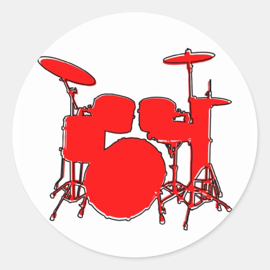 oneven Rex-trommels Ronde Sticker (Voorkant)