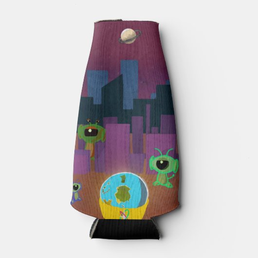 Oneven Space Cup houder / blikhouder Flesjeskoeler (Voorkant)