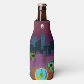 Oneven Space Cup houder / blikhouder Flesjeskoeler (Fles Voorkant)