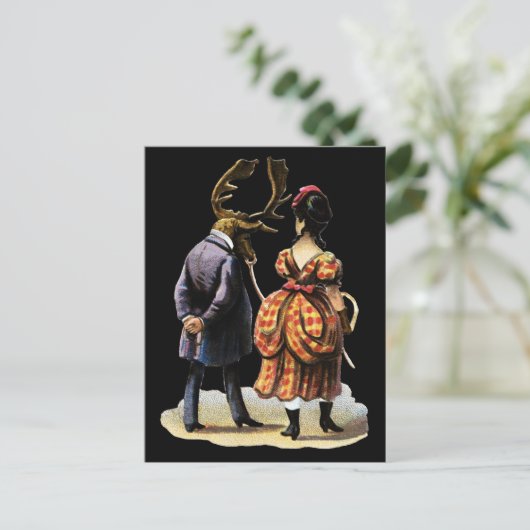  oneven Victoriaans Briefkaart (Staand voorkant)