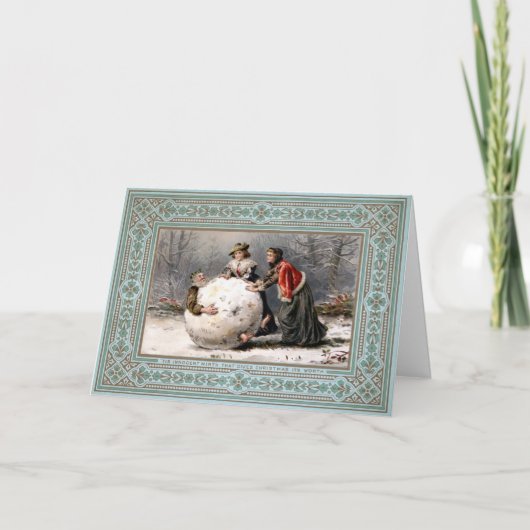  Oneven Victoriaans Kerst Kaart (Voorkant)