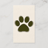 onevenRex pet paw Visitekaartje (Achterkant)