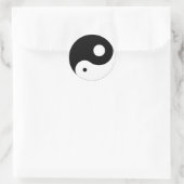 onevenwichtig yin yang symbool ronde sticker (Tas)