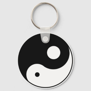 onevenwichtig yin yang symbool sleutelhanger