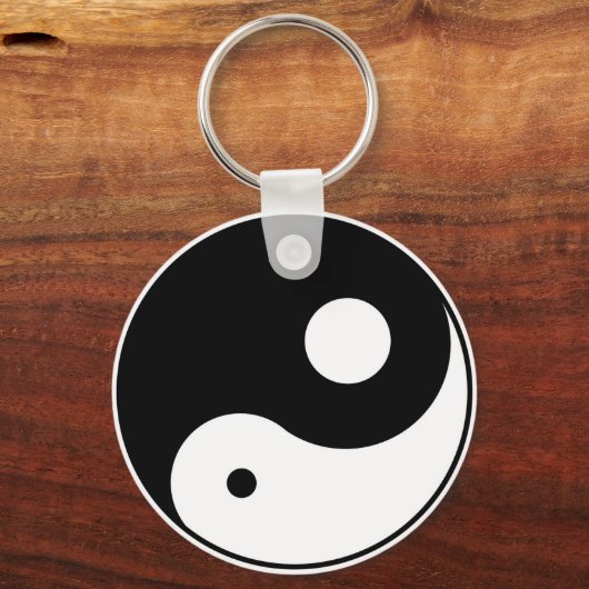 onevenwichtig yin yang symbool sleutelhanger (Voorkant)