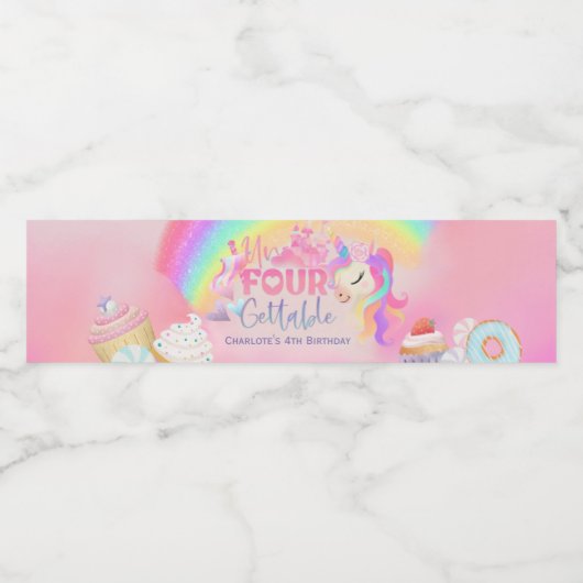 onfeilbaar waterfles etiket (Enkel label)