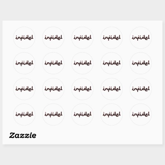 onfidel ronde sticker (Vel)
