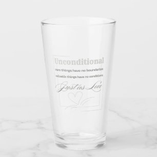 Ongconditionele liefdescitaat glas