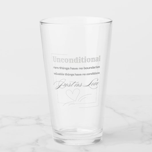 Ongconditionele liefdescitaat  glas (Voorkant)