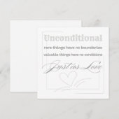 Ongconditionele liefdescitaat kaart (Voorkant / Achterkant)