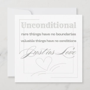 Ongconditionele liefdescitaat kaart