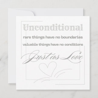 Ongconditionele liefdescitaat kaart