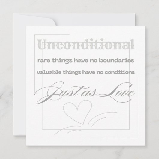 Ongconditionele liefdescitaat kaart (Voorkant)
