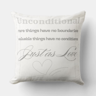Ongconditionele liefdescitaat kussen