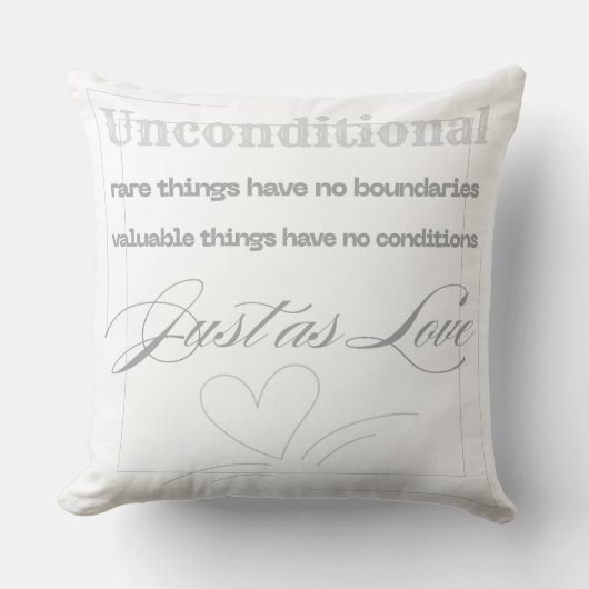 Ongconditionele liefdescitaat  kussen (Voorkant)