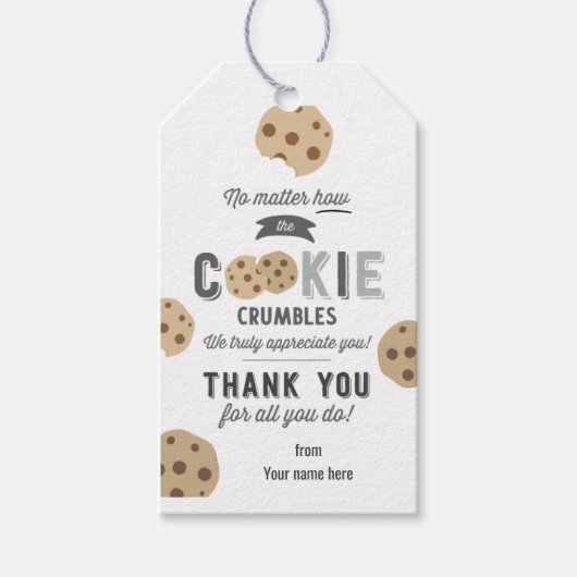 Ongeacht hoe het cookie label verplettert cadeaulabel (Voorkant)