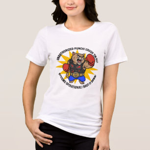 Ongeautoriseerde Punch Crush Em All Kat T-Shirt