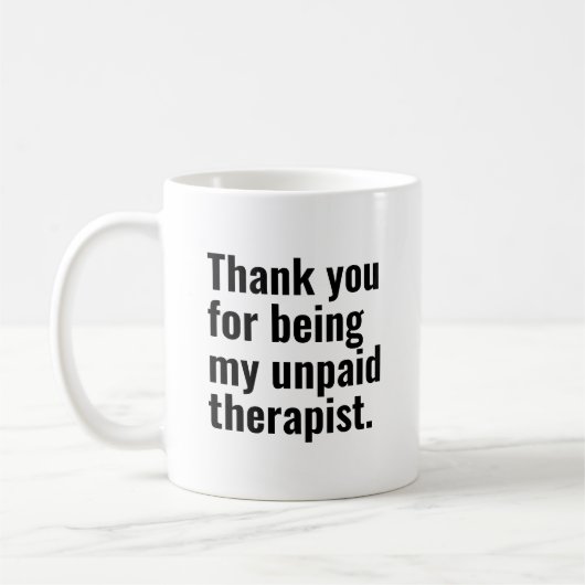 Ongebetaalde therapeut beker grappig cadeau voor b koffiemok (Links)