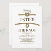 Ongebonden Knot Divorce Party Kaart (Voorkant / Achterkant)