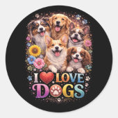 Ongebonden Liefde Ronde Sticker (Voorkant)
