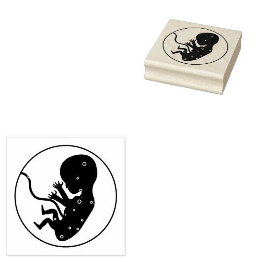 Ongeboren Baby Rubberstempel (Gestempeld)
