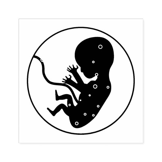 Ongeboren Baby Rubberstempel (Afrduk)