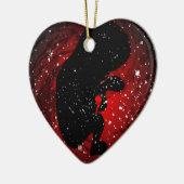 Ongeboren Baby SIlhouette Keramisch Ornament (Links)