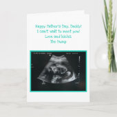 Ongeboren Baby Verwacht vader Vaderdag Kaart (Voorkant)
