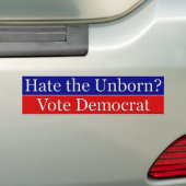 Ongeboren kiezer bumpersticker (Op auto)