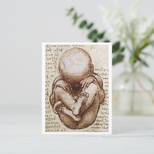 Ongeboren kind briefkaart (Staand voorkant)