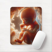 Ongeboren kind dat duim zuigt muismat (Met muis)