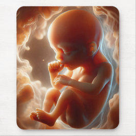 Ongeboren kind dat duim zuigt muismat